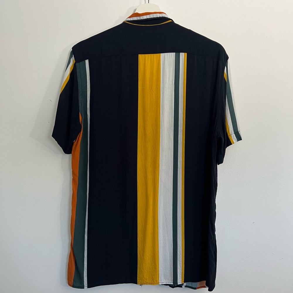 Zara Men's Bold Striped Button Down Shirt - Picture 4 of 4